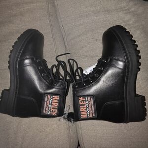Harley Davidson Black Leather 120th Anniversary Boots